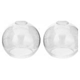 pair seaded clear Glass Globe Shades