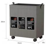 30gl Laundry Basket with Wheels - Grey