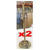 Toilet paper stand 2pc gold 22.5" tall