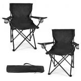 2 Pack Camping Chairs, 250LBS Capacity, Foldable