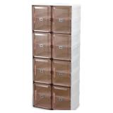 Temary Shoe Organizer Box, 8-Tier, Foldable