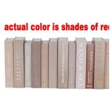 12 Decorative Faux Books for Bookshelf Dï¿½cor, reds