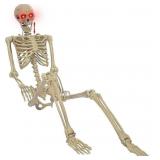 5.5Ft LED Light Up Halloween Skeleton Poseable