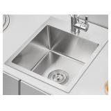 13x15x8" Drop-in Single Bowl Bar Sink, NO faucet