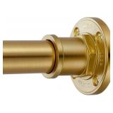 BRIOFOX Shower Curtain Rod, 43-72 Inch, Gold