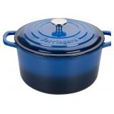Enameled Cast Iron Dutch Oven Pot, 4.5 Qt, Blue