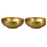 2pc Serene Spaces Living Brass Bowl, 12" Dia