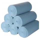 6pc CAI TENG Fleece Throw Blankets, 50 x 60 inch