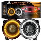 pair 9 Inch LED Headlights Round