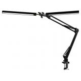 LVTFCO Metal Double Head Clip Lamp, Black