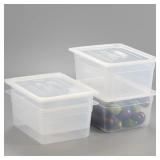CURTA 4pc 9.4qt Food Containers with Lids