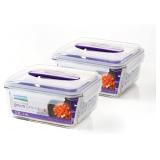 GLASSLOCK 91 Oz Glass Food Storage Set of 2