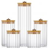 FANTESTICRYAN Glass Storage Jars Set of 5