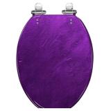 Purple Resin Elongated Toilet Seat