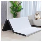 3 inch Folding Mattress Topper, 75"x25"x3"