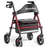 Rollator Walker, Foldable, 8" Wheels, Seat, 350lb
