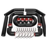 8PCS Universal 3 Inch Intercooler Piping Kit