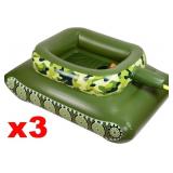 3pc  Inflatable Tank Pool Float with Squirt Guns