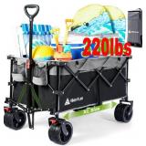 Hikenture Collapsible Wagon Cart, 220lbs Capacity