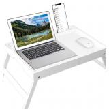 Artmeer Bed Tray Table, Bamboo Breakfast Tray, 21"