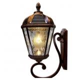 Bronze Solar Lantern Sconce, LED 150 Lumens