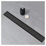 SaniteModar Black Linear Shower Drain 30 inch