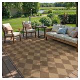 Lanffia Checkered Easy Jute Washable Rug 8x10