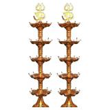 pair Electric Plastic LED Pooja Diya Lights