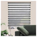 Zebra Blinds, Dual Layer, 32" W X 72" H, Grey