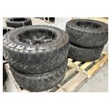 tires/rims set, shotgun design, universal 5-lug