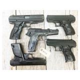 Gunsmithing Lot: 5pc 9mm&45cal pistols