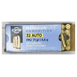 50rds PPU FMJ 71gr 32 Auto ammunition