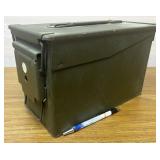 metal ammo can, approx 11-7/8"x7.25"x6"