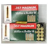 100rds Sellier & Bellot 158gr 357 Mag ammunition