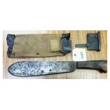 WWII USMC medical corpsman bolo knife with sheath