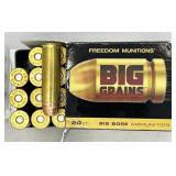 20rds Big Grains 500 S&W Mag RNFP 325gr ammunition