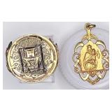 assorted estate 18kt gold, 9.3g