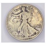 1942D Walking Liberty silver half dollar