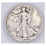 1940 Walking Liberty silver half dollar