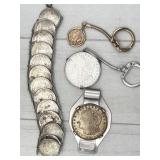 estate jewelry made from asst coins