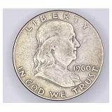 1960 Franklin silver half dollar