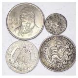 4pc International silver coins