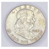 1963D Franklin silver half dollar