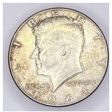 1964 Kennedy silver half dollar