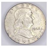 1962 Franklin silver half dollar