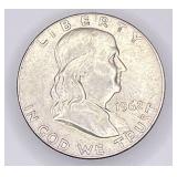 1962D Franklin silver half dollar