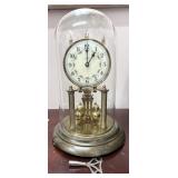 mantle clock with key, dome is 12"