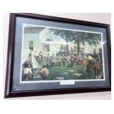 framed art: 47x33" Prelude to Chickamauga, signed