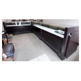 showcases with key, 78x27x41.5"h & 126.5x27x41.5"h