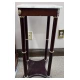 marble top plant/vase stand, 12x12x27.5"h